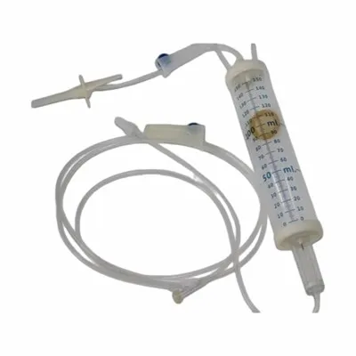 Set de infusión desechable con bureta